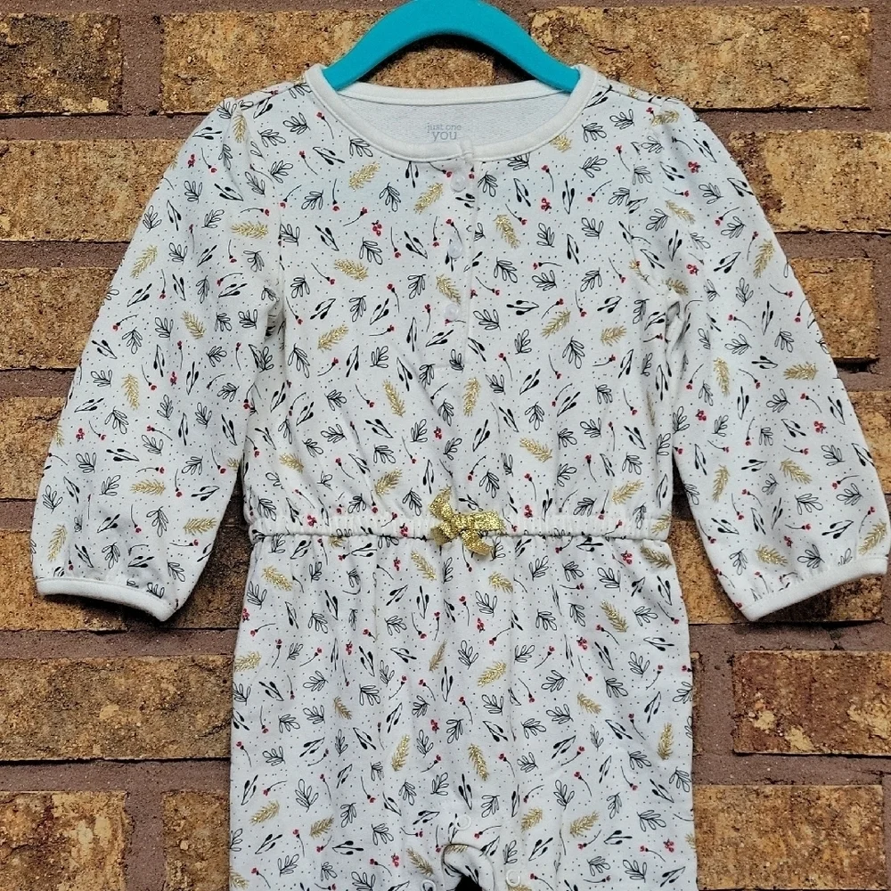 Carter's Jumpsuit with Floral and Feather Accents Size 18 Months